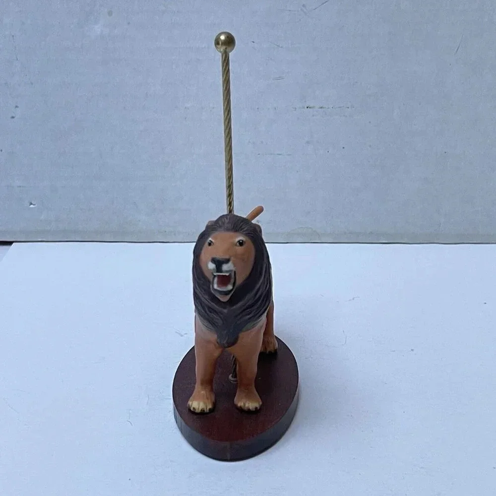 Vintage Lion Franklin Mint Treasury Of Carousel Art Porcelain 1988 Lion Decor